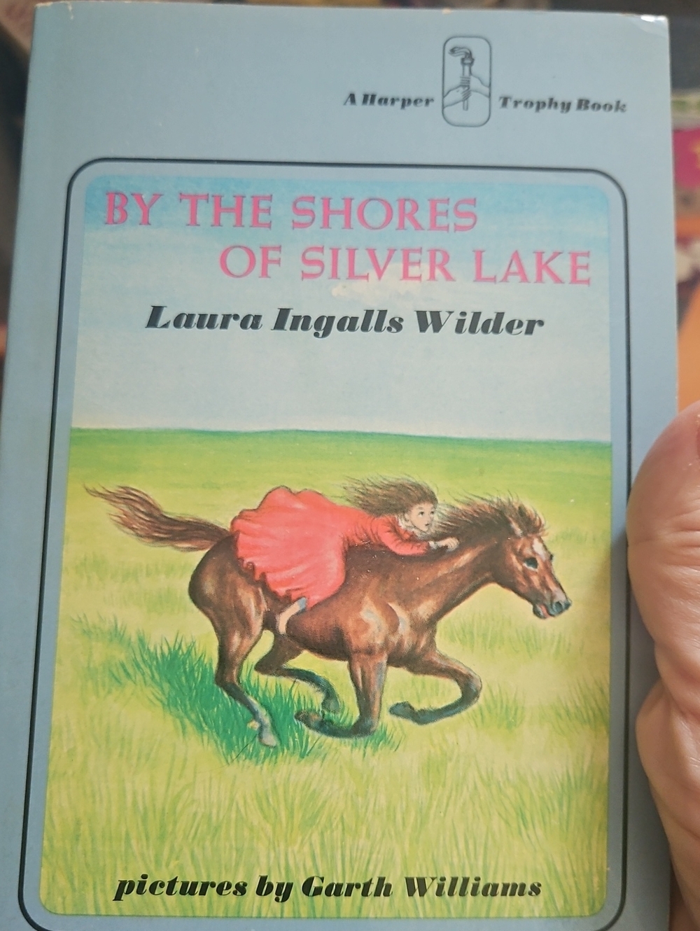 By the Shores of Silver Lake by Laura Ingalls Wilder - Blue Cover